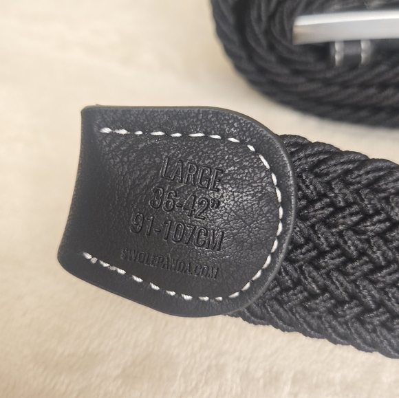 Swole Panda Woven Belt Size Large Black - Picture 5 of 11